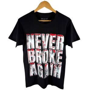 Never Broke Again Blood Dripped Logo T-shirt Mens S - Streetwear Skater HipHop